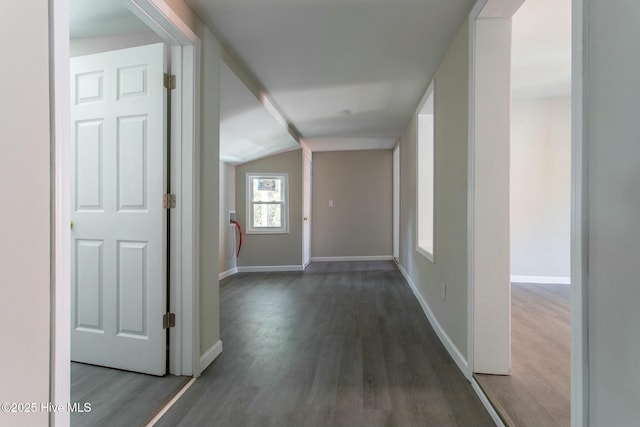 915 N Broad St, Edenton, NC 27932 - hall featuring wood finished floors, baseboards, and lofted ceiling
