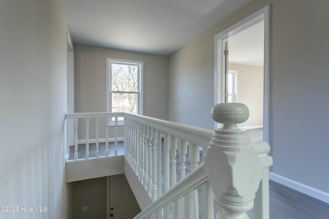 915 N Broad St, Edenton, NC 27932 - staircase featuring wood finished floors and baseboards