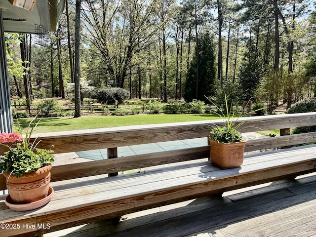 207 Bump A Long Ln, Southern Pines, NC 28387 - deck featuring a lawn