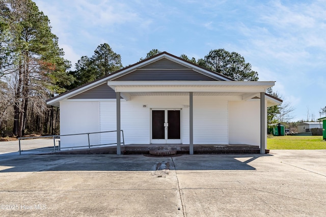 1233 Haw Branch Rd, Beulaville, NC 28518 - view of front of house featuring french doors and covered porch