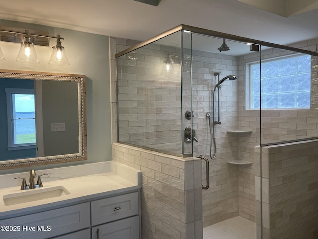 1129 Bennett Rd Unit 8B, Minnesott Beach, NC 28510 - bathroom with a stall shower and vanity