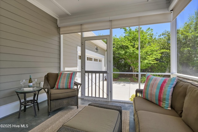 sunroom / solarium featuring plenty of natural light