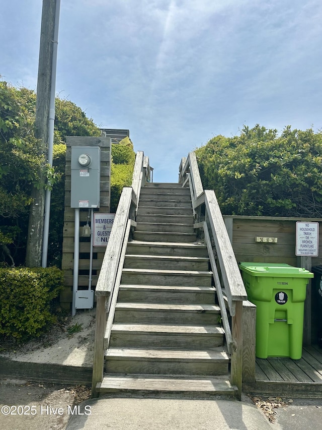 view of stairway