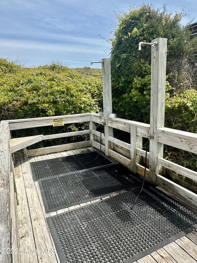 view of wooden terrace