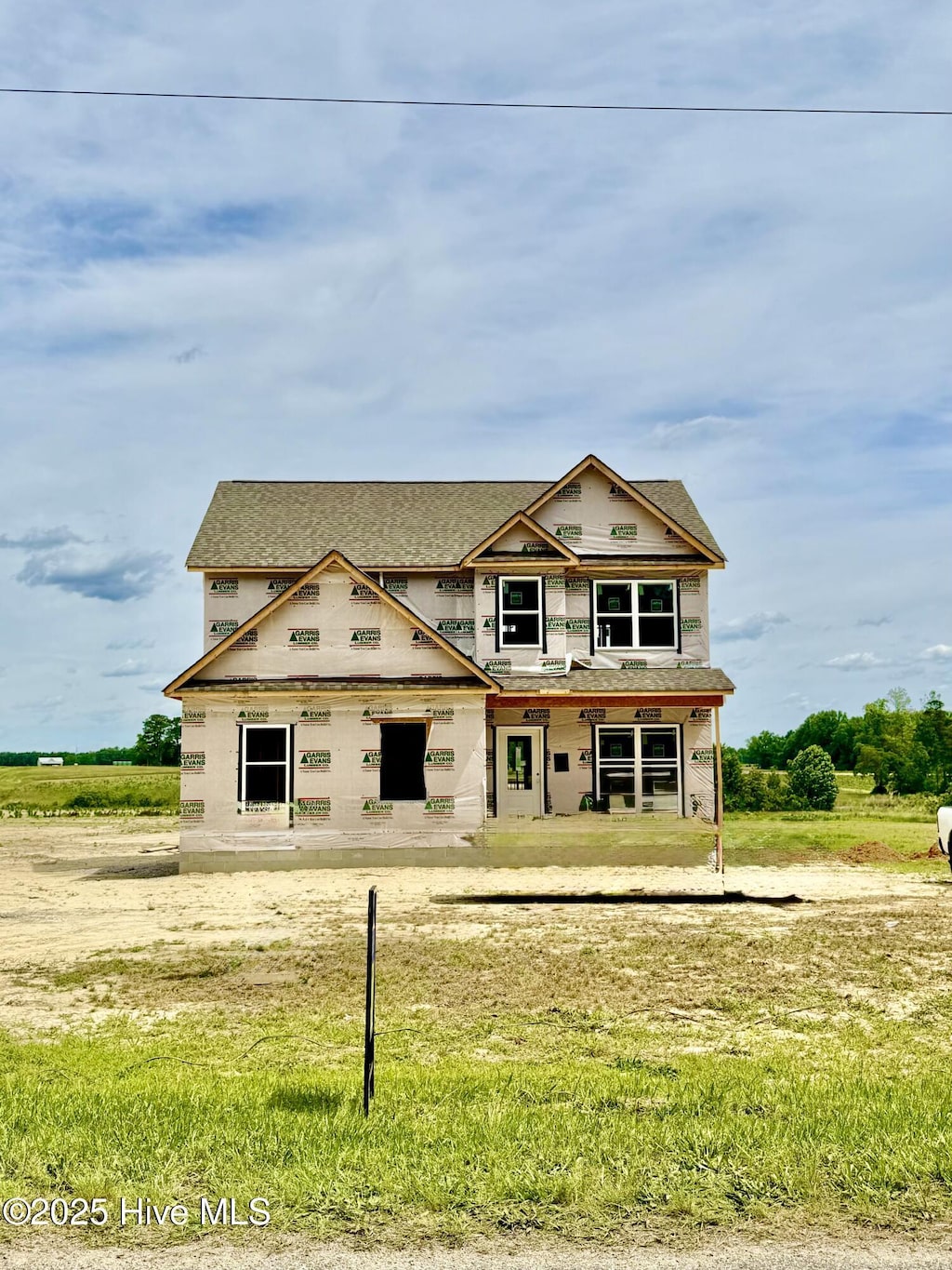 6826 Fire Tower Rd, Bailey, NC 27807 - property under construction featuring covered porch and roof with shingles