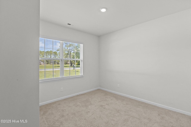 5900 Santo Domingo Ct, New Bern, NC 28560 - carpeted spare room with baseboards, recessed lighting, and visible vents