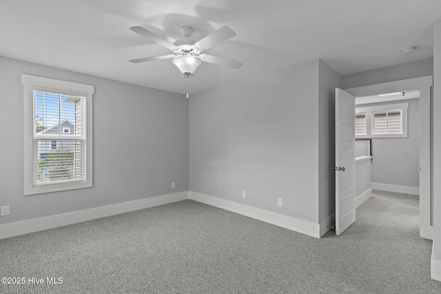 761 Cypress Village Pl, Wilmington, NC 28412 - unfurnished bedroom featuring baseboards, carpet flooring, and ceiling fan