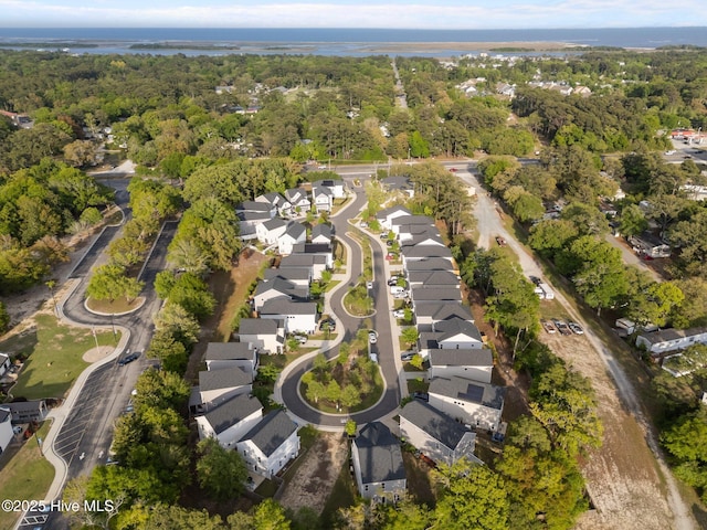 761 Cypress Village Pl, Wilmington, NC 28412 - bird's eye view featuring a wooded view, a residential view, and a water view