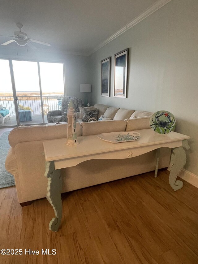 7265 Seashell Ln SW Unit 303, Ocean Isle Beach, NC 28469 - bedroom featuring wood finished floors and ceiling fan