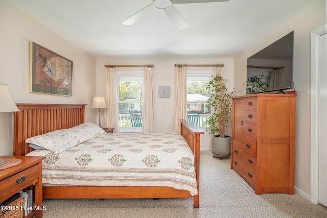 101 Beaufort Walk, Beaufort, NC 28516 - bedroom with light colored carpet and ceiling fan