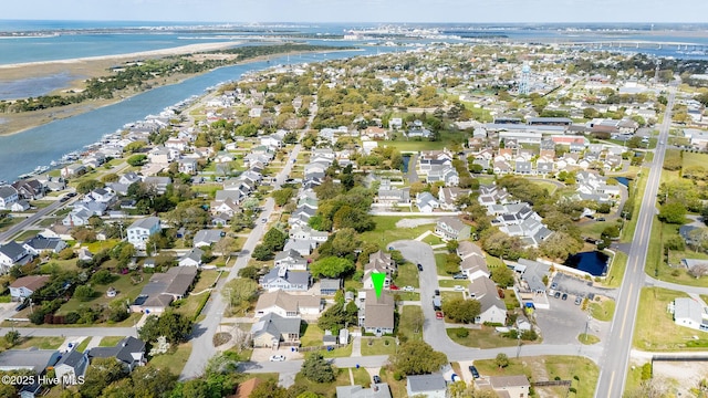 101 Beaufort Walk, Beaufort, NC 28516 - drone / aerial view with a water view and a residential view