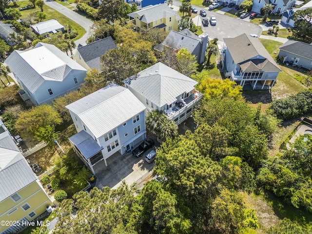 drone / aerial view with a residential view
