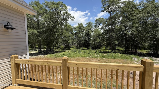 295 E Ivybridge Dr, Hubert, NC 28539 - deck with view of scattered trees