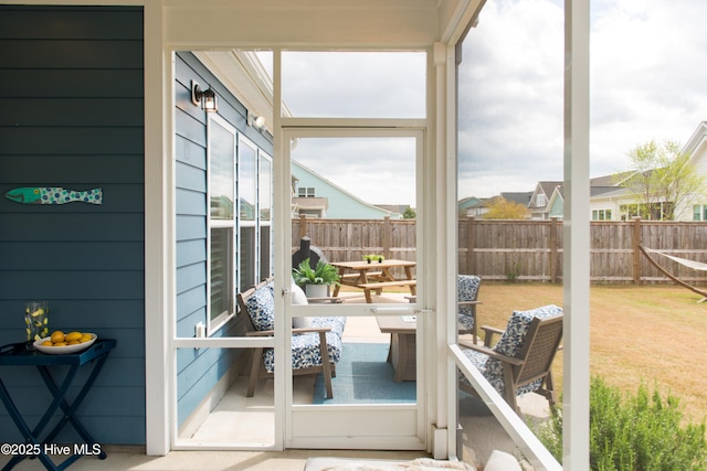 sunroom with healthy amount of natural light