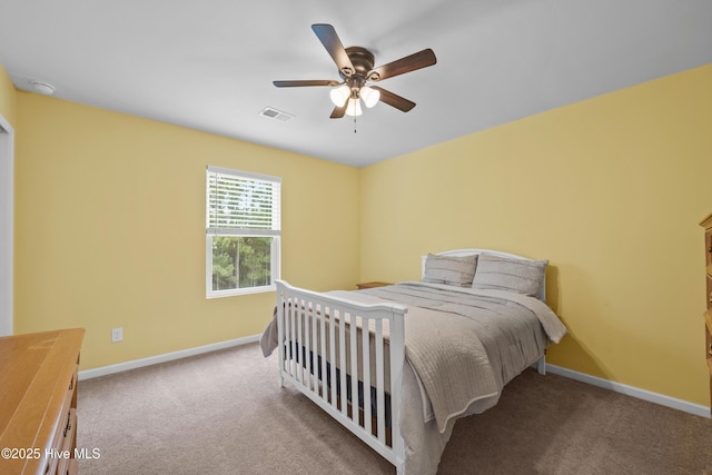 7351 Bellacroft Dr, Leland, NC 28451 - bedroom with carpet floors, baseboards, and ceiling fan