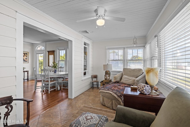 sunroom / solarium with visible vents