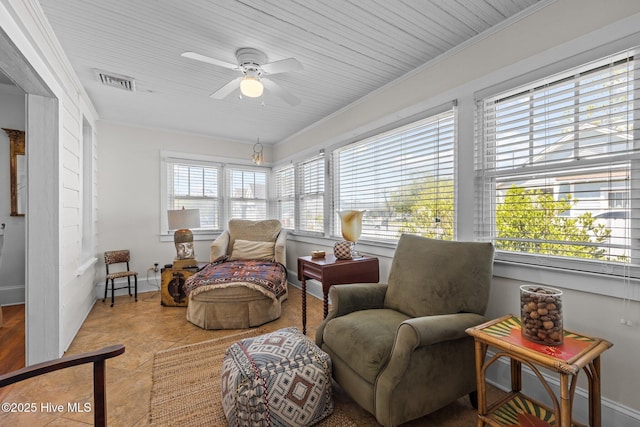 sunroom / solarium with visible vents