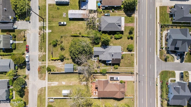 drone / aerial view with a residential view