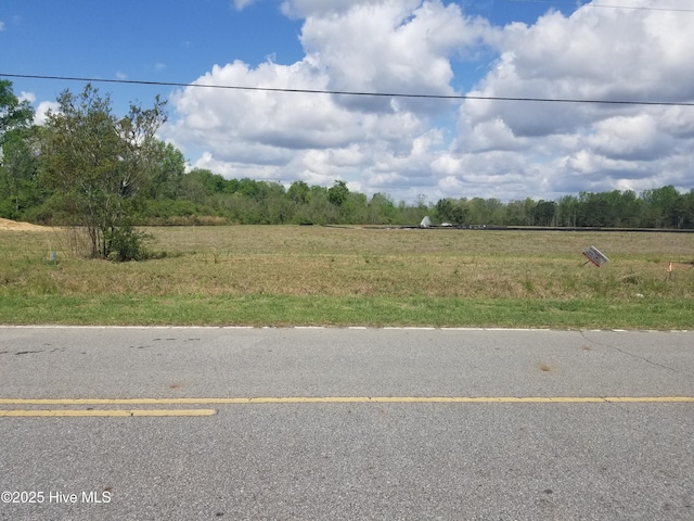 view of street with a rural view