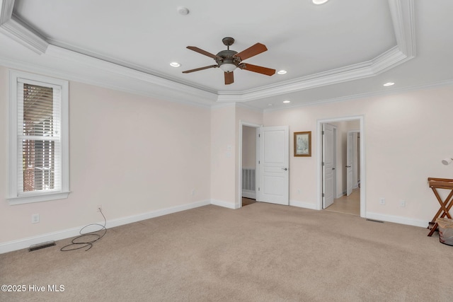 3400 Canmorre Ct, Fayetteville, NC 28306 - interior space featuring visible vents, baseboards, recessed lighting, and light carpet