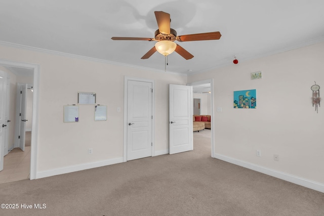 3400 Canmorre Ct, Fayetteville, NC 28306 - unfurnished bedroom with crown molding, light colored carpet, and baseboards