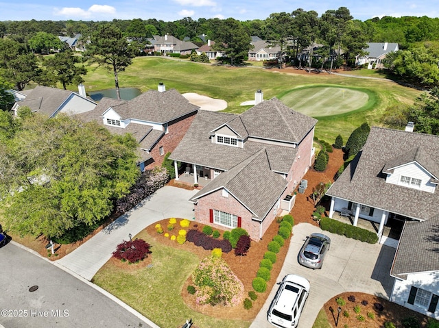 423 Black Diamond Dr, Wilmington, NC 28411 - bird's eye view featuring golf course view and a residential view