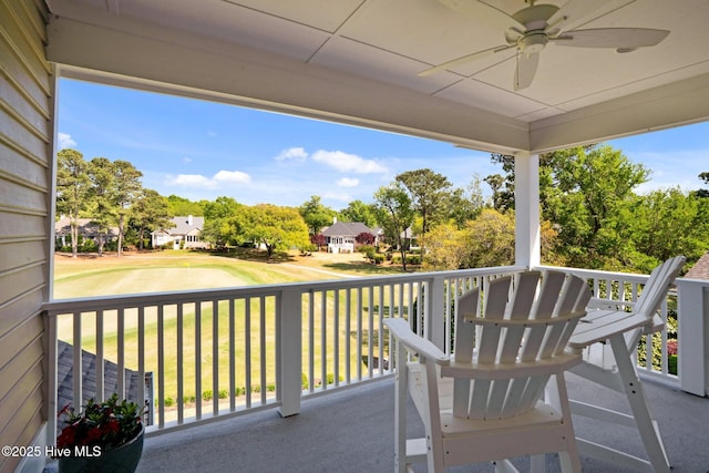 423 Black Diamond Dr, Wilmington, NC 28411 - balcony with ceiling fan