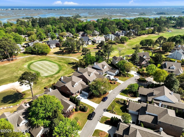 423 Black Diamond Dr, Wilmington, NC 28411 - aerial view featuring a water view, a residential view, and golf course view