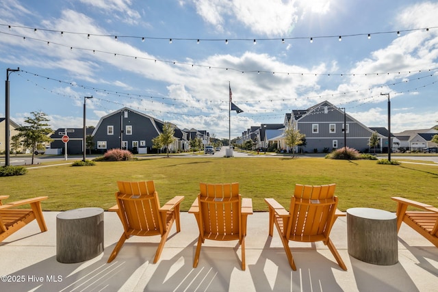view of patio / terrace featuring a residential view