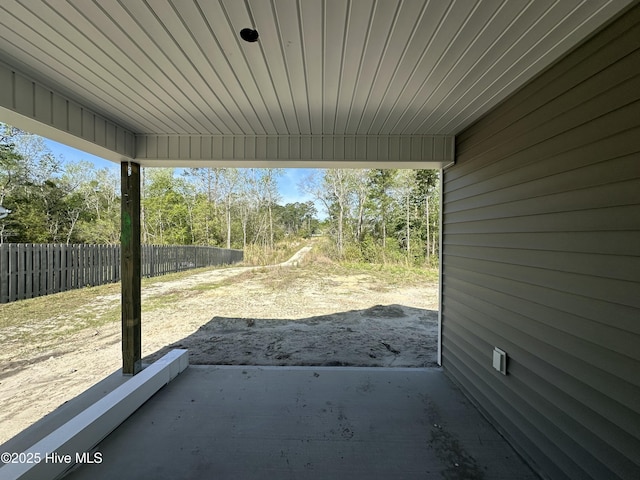 view of patio with fence