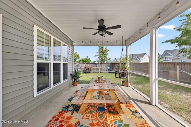 41 S Lamplighters Walk, Hampstead, NC 28443 - sunroom / solarium with ceiling fan and rail lighting