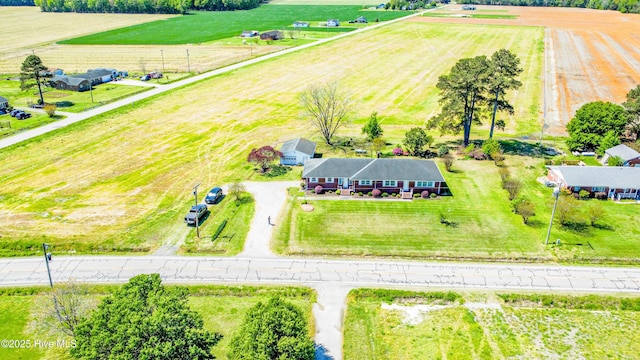 bird's eye view with a rural view