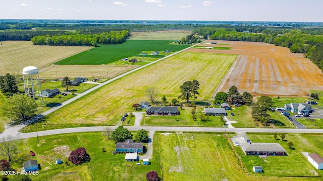 bird's eye view featuring a rural view