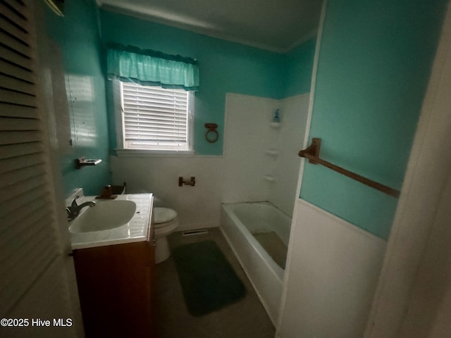 1505 Dover Fort Barnwell Rd, Dover, NC 28526 - full bathroom featuring toilet, vanity, and  shower combination