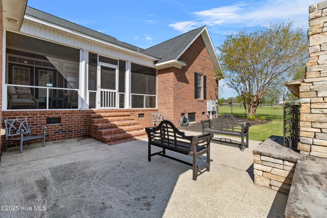 103 Arabian Cir, Beulaville, NC 28518 - view of patio / terrace with a sunroom