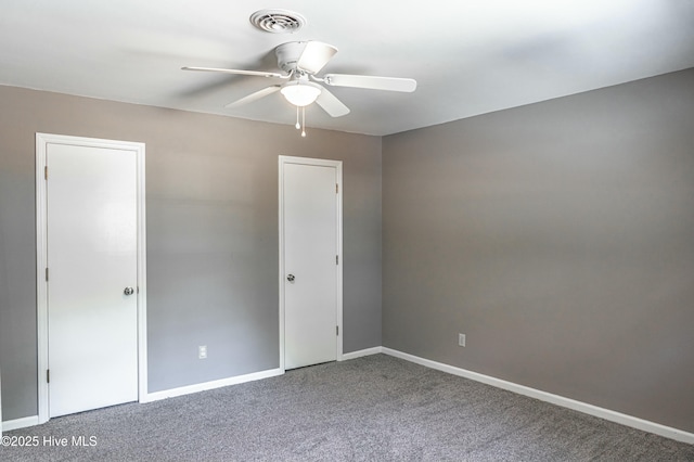 124 Shenandoah Rd E, West End, NC 27376 - unfurnished bedroom featuring carpet floors, baseboards, and ceiling fan