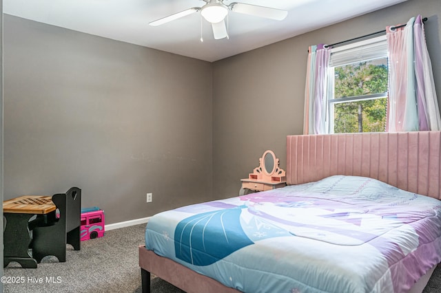 124 Shenandoah Rd E, West End, NC 27376 - bedroom with carpet, baseboards, and a ceiling fan