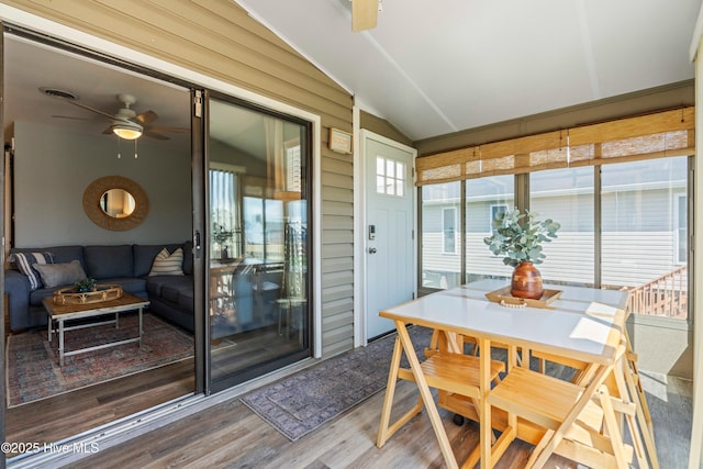 231 Sand Piper Dr, North Topsail Beach, NC 28460 - sunroom featuring vaulted ceiling