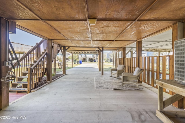 231 Sand Piper Dr, North Topsail Beach, NC 28460 - view of patio featuring stairway