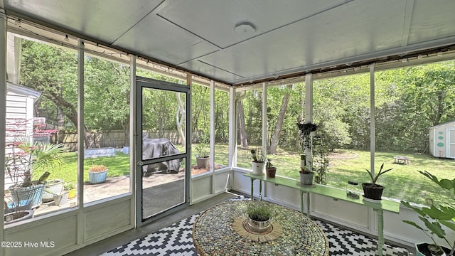 view of sunroom