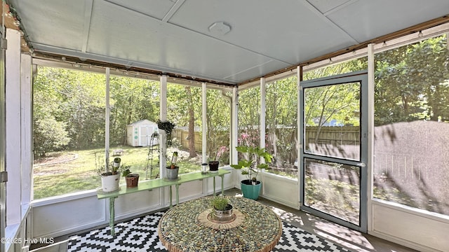 sunroom with a wealth of natural light