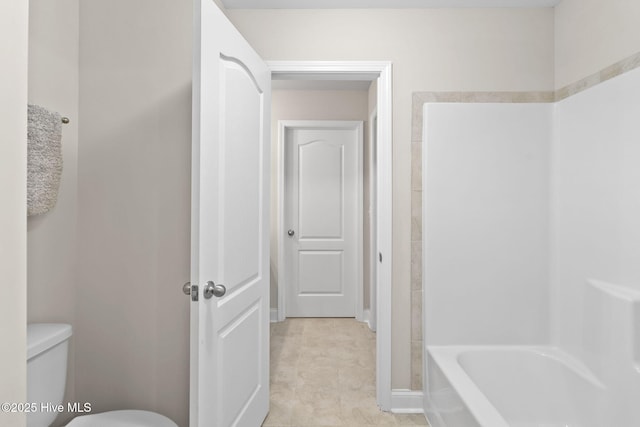 full bathroom with toilet