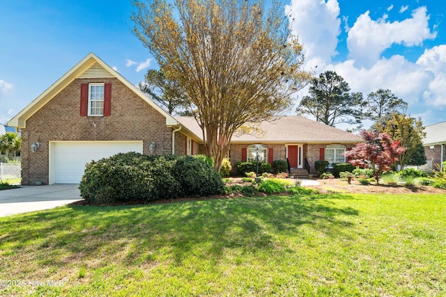 6042 Dolphin Rd, Oriental, NC 28571 - view of front facade with brick siding, driveway, and a front yard