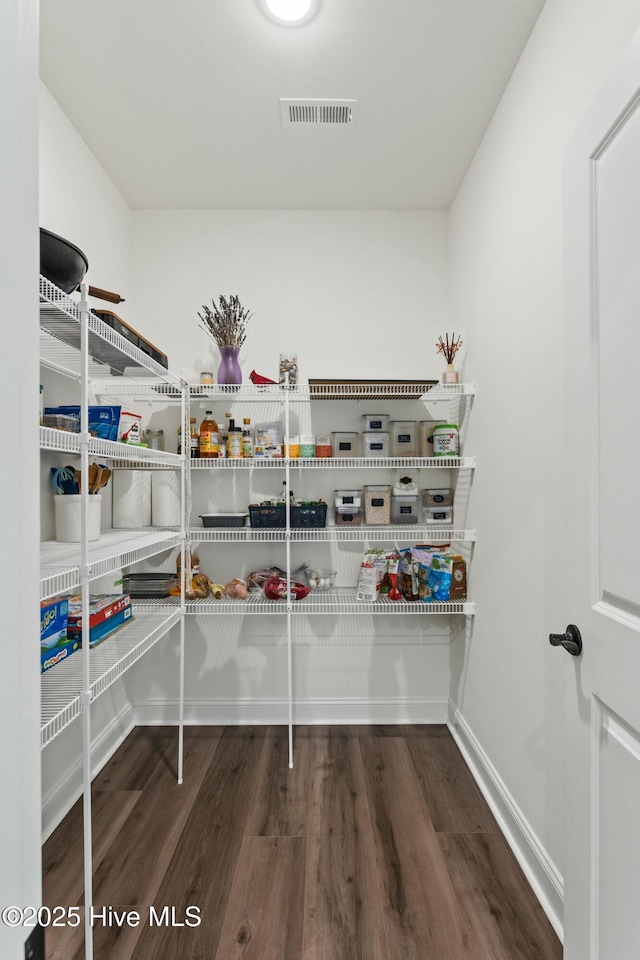 pantry featuring visible vents