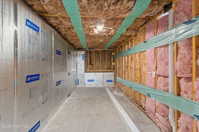 interior space with concrete floors