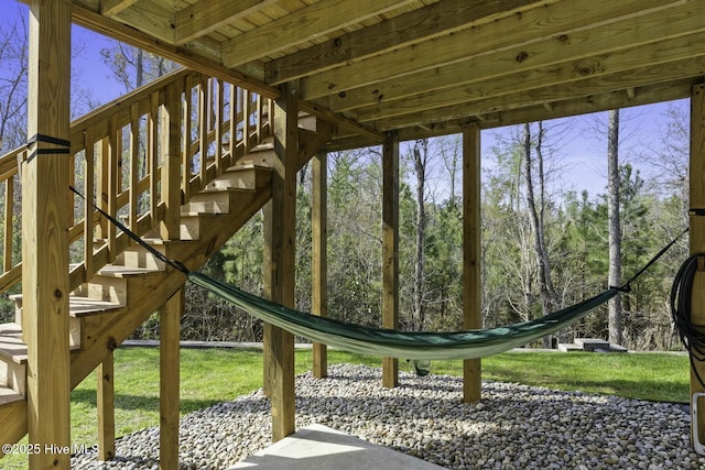 view of playground with stairway