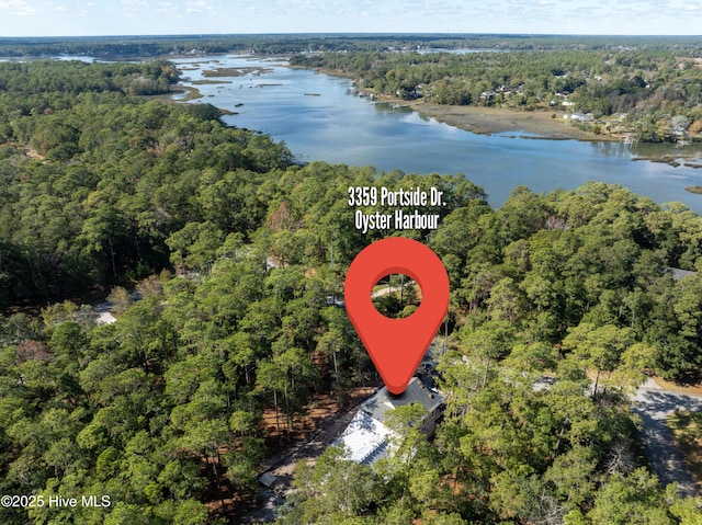 3359 Portside Dr SW, Supply, NC 28462 - aerial overview of property's location featuring a forest and a nearby body of water