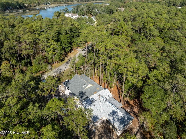 3359 Portside Dr SW, Supply, NC 28462 - bird's eye view of a heavily wooded area and a nearby body of water