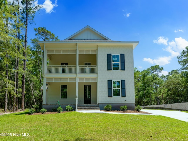 3359 Portside Dr SW, Supply, NC 28462 - view of front facade with a balcony and covered porch
