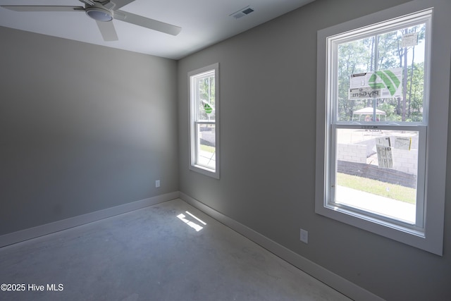 3359 Portside Dr SW, Supply, NC 28462 - empty room featuring concrete floors and ceiling fan